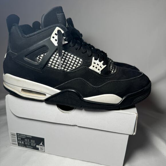 Size 11 - Nike Air Jordan 4 Retro White Thunder Men's Shoes - Picture 1 of 9